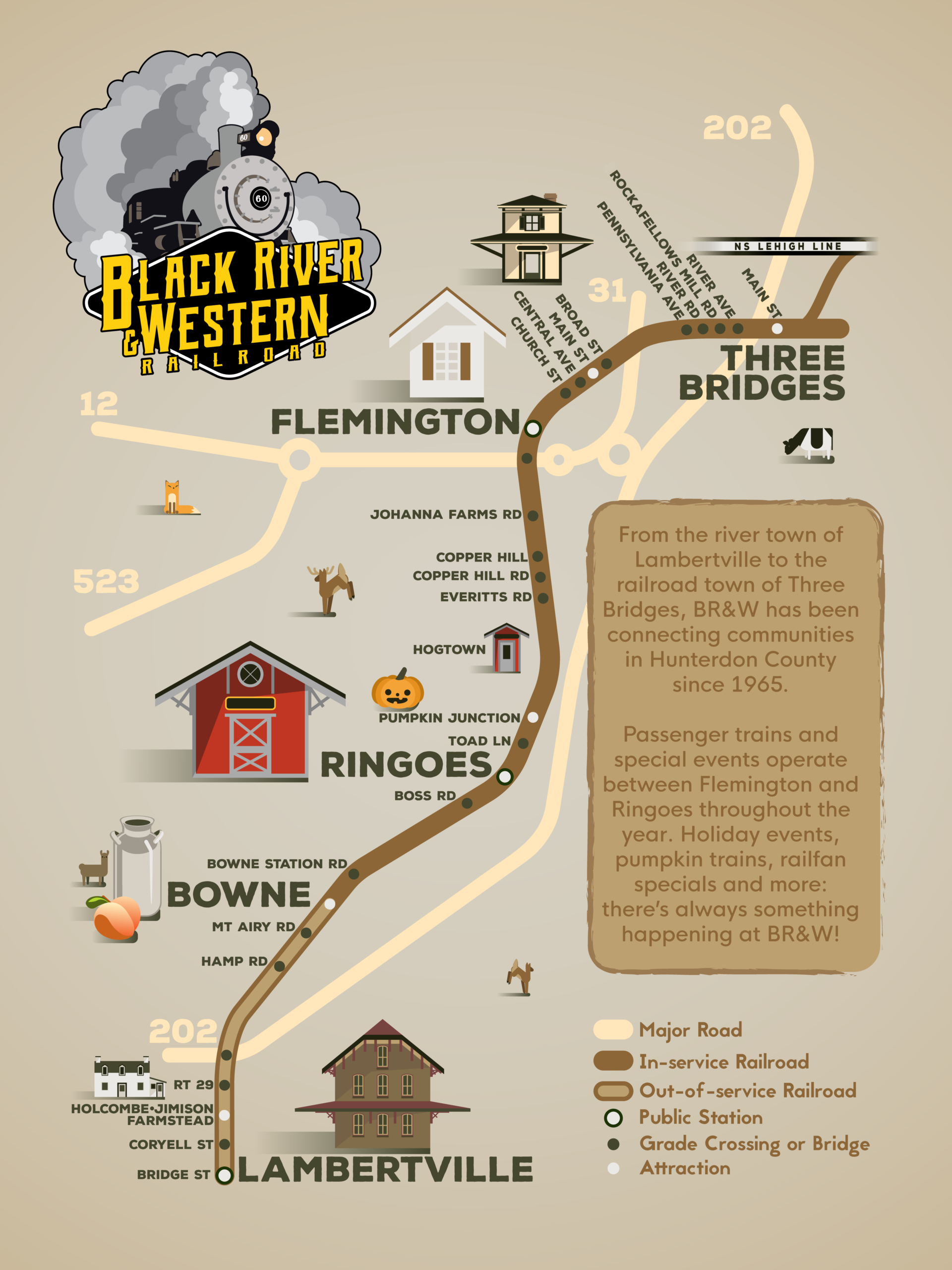 Map of Black River rail system